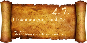 Liebenberger Teréz névjegykártya